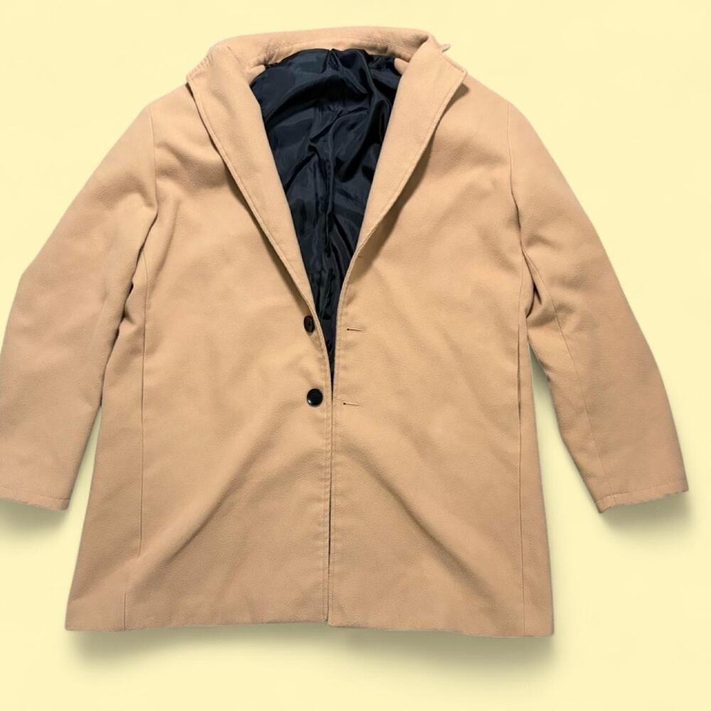 Springrain wool tan trench coat